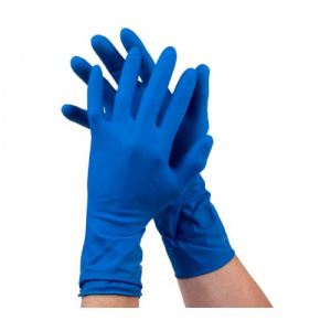 Перчатки хозяйственные резиновые синие